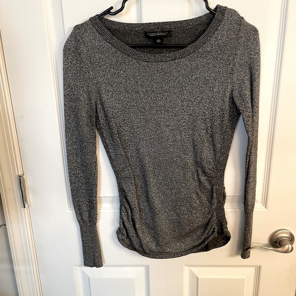 Banana Republic Gray Sparkle Long Sleeve!